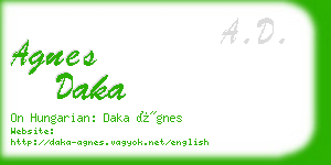 agnes daka business card